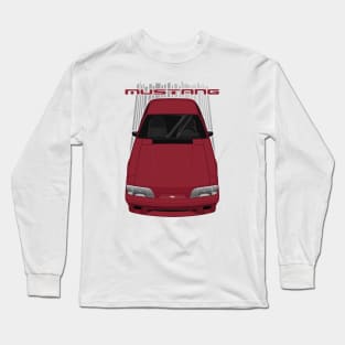 Mustang 1987 to 1993 Fox - Electric Red Long Sleeve T-Shirt